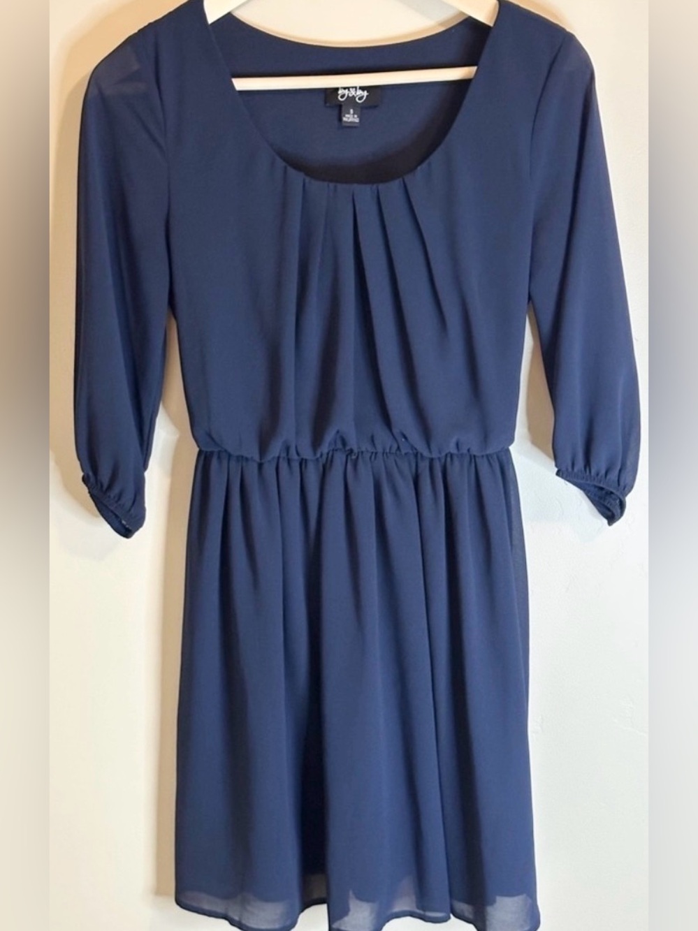 by & by Classic Navy Wedding Midi Dress - Small - P2P & Hip to Hem 18”